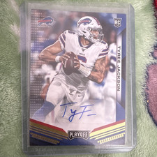 Panini 2019 Playoff Tyree Jackson Buffalo Bills Rookie Autograph Card #294. rookie card picture
