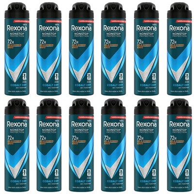 12x Rexona Men Nonstop Protection Deospray  Cobalt Dry Anti-Transpirant,150ml