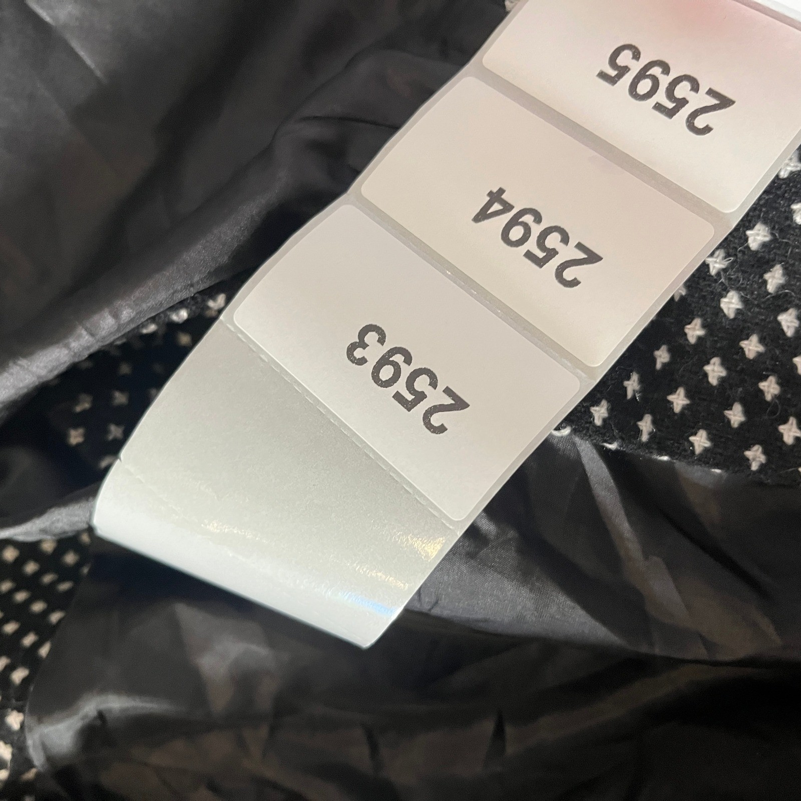 Black White Patterned Jacket Ruffle Sleeve Croppe… - image 9