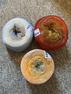 3 Balls Lot SALE Tencel Cotton Lyocel Sultan Ombre Gardient Cake Yarn