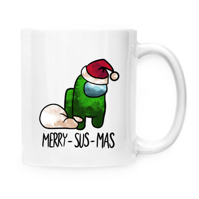 Cup White Merry Susmas Mug, Among Us Christmas Mug