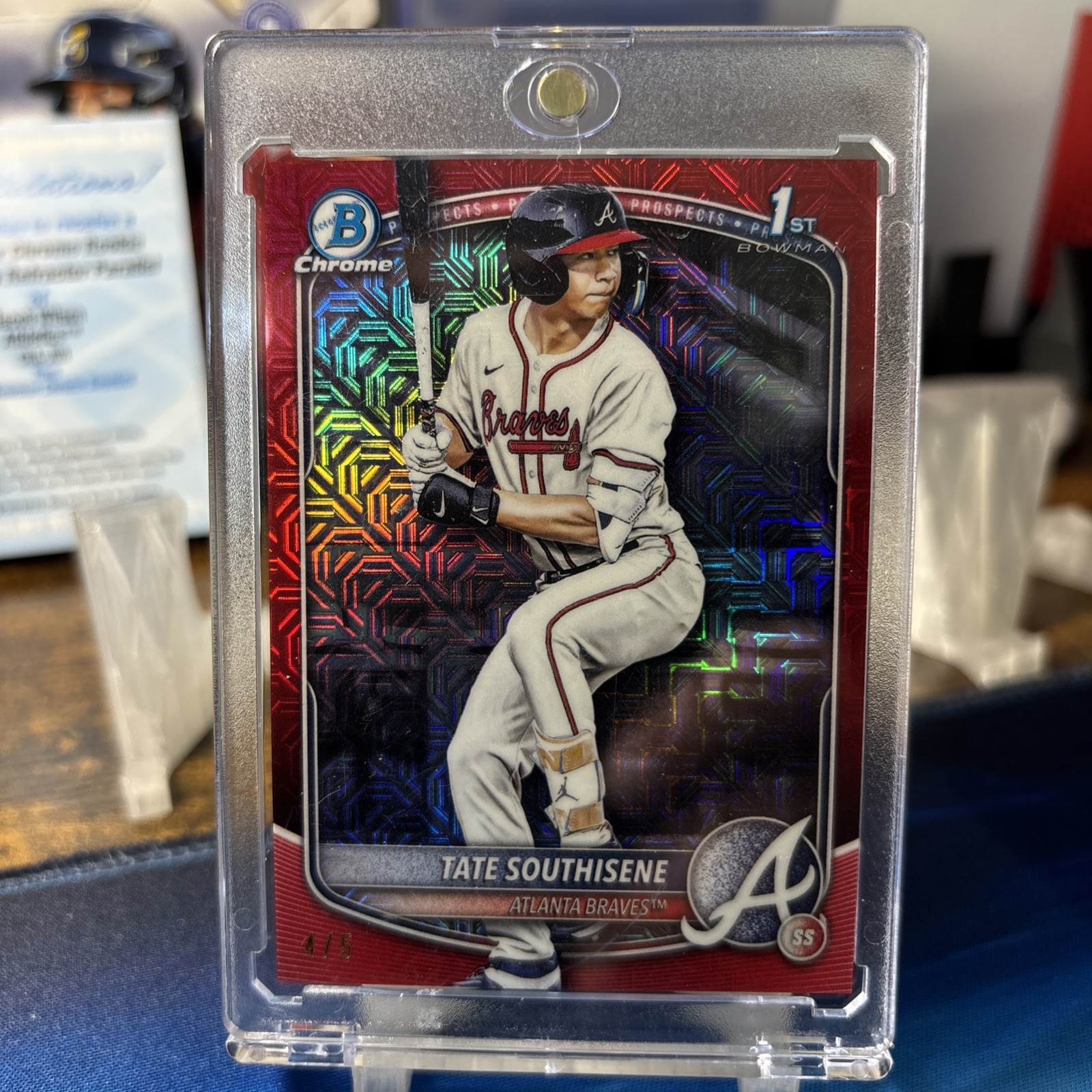 2025 Bowman Draft Tate Southisene - Red 1st Mojo REFRACTOR SSP #4/5 - Braves