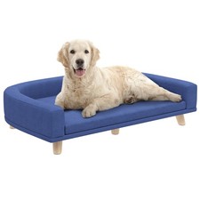 Dog Sofa Couch with Washable Cushion for Large Dogs, Cats, Blue