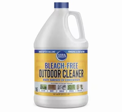 MIRA BRIGHT Bleach-Free Outdoor Cleaner 2X Concentrate Multi-Surface 1 Gallon
