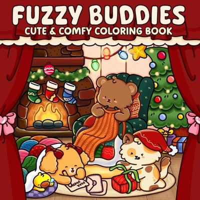Fuzzy Buddies: Adorable and Relaxing Coloring Pages Featuring Cute Fuzzy Ani...