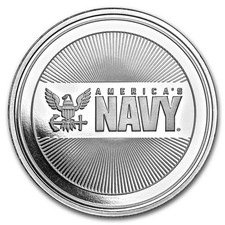 1 oz Silver Round - United States Navy 99.20 per troy oz
