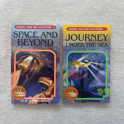 Choose Your Own Adventure Books #2 Journey Under the Sea #3 Space and Beyond Lot