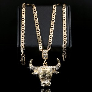 Authentic 14k Gold Flat Mariner Chain Necklace 20" | Bull Taurus Gold Plated Men's