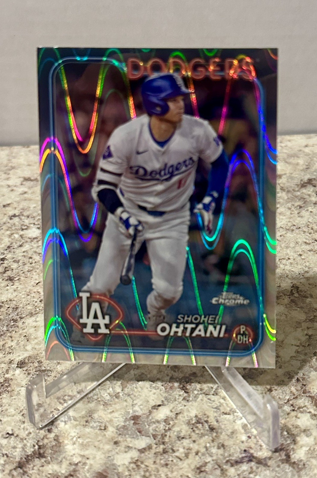 2024 Topps Chrome Shohei Ohtani RayWave Refractor MVP Card # 1 Dodgers