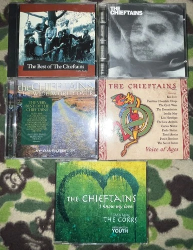 THE CHIEFTAINS 5 CDS LONG BLACK VEIL THE WIDE WORLD OVER VOICE OF AGES I KNOW