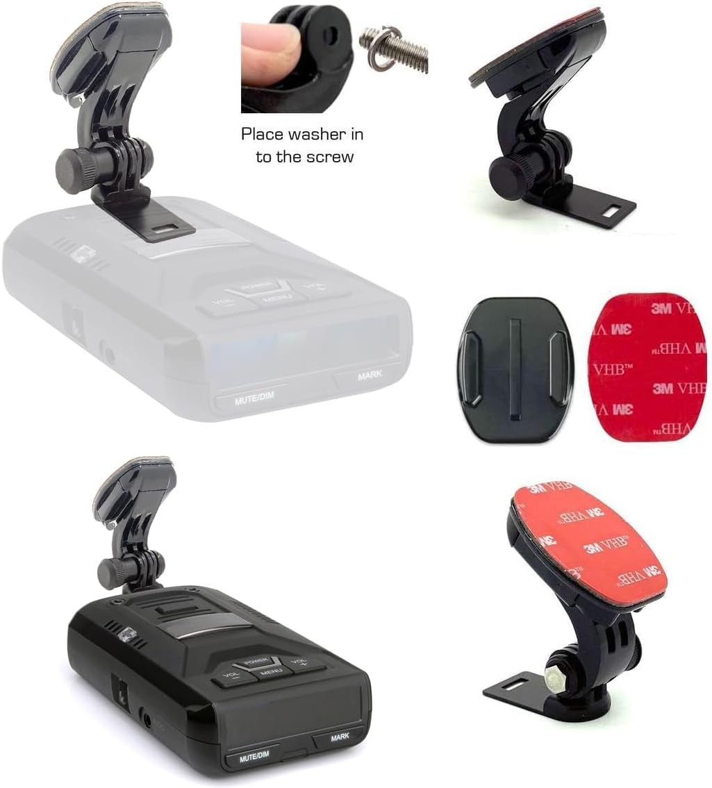 LyGear Radar Detector Easy nnect Adhesive Mount for Uniden R1 R3 R7 Black 