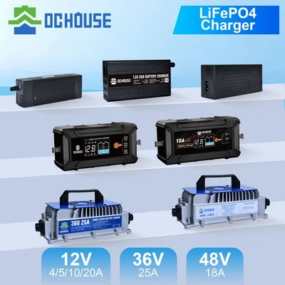 DC HOUSE 12V 4A 5A 10A 20A Lithium Batterieladegerät von 12V LiFePO4 Batterien für Boot