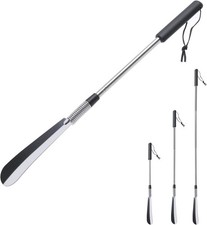 Fanwer Extendable Shoe Horn Long Handle for Seniors, Twist to Lock, 16" to