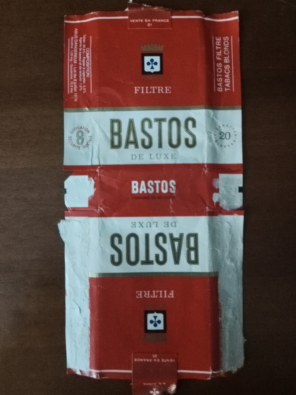 BASTOS - Confezione vuota di sigarette morbide
