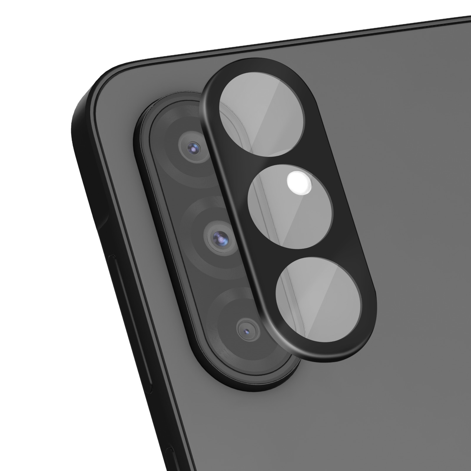 Verre trempé caméra Galaxy A56 Avizar, lot de 2 protections d'objectif incurvées 3D transparentes