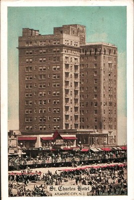 Atlantic City NJ St. Charles Hotel Vintage Postcard Posted 1940