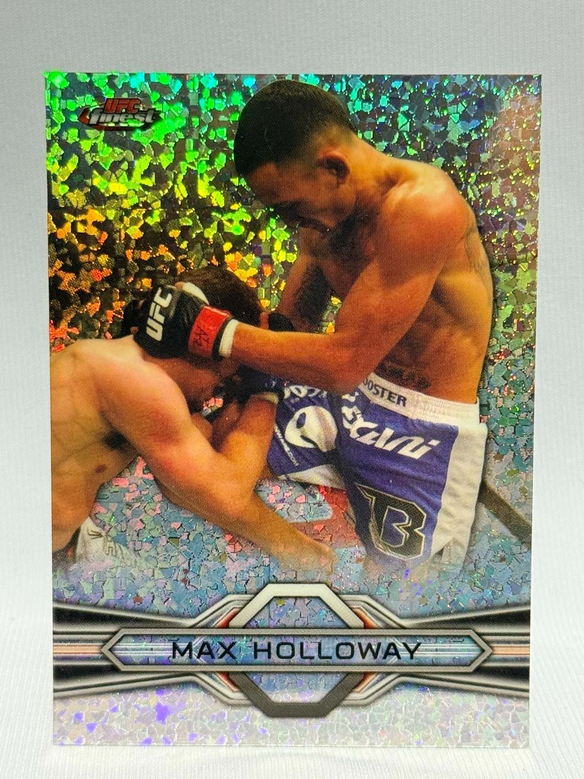2013 Topps Finest UFC Max Holloway RC #62 Diamond Refractor SP Rookie