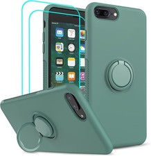 iPhone 8 Plus Case, iPhone 7 Plus 6s Plus Case with 2 Glass Screen Protectors,
