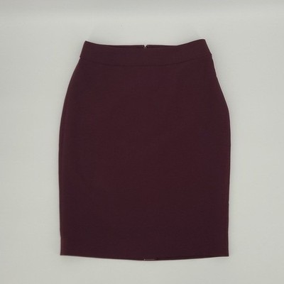 Ann Taylor Factory Burgundy Pencil Skirt Lined Back Vent Size 4 NEW