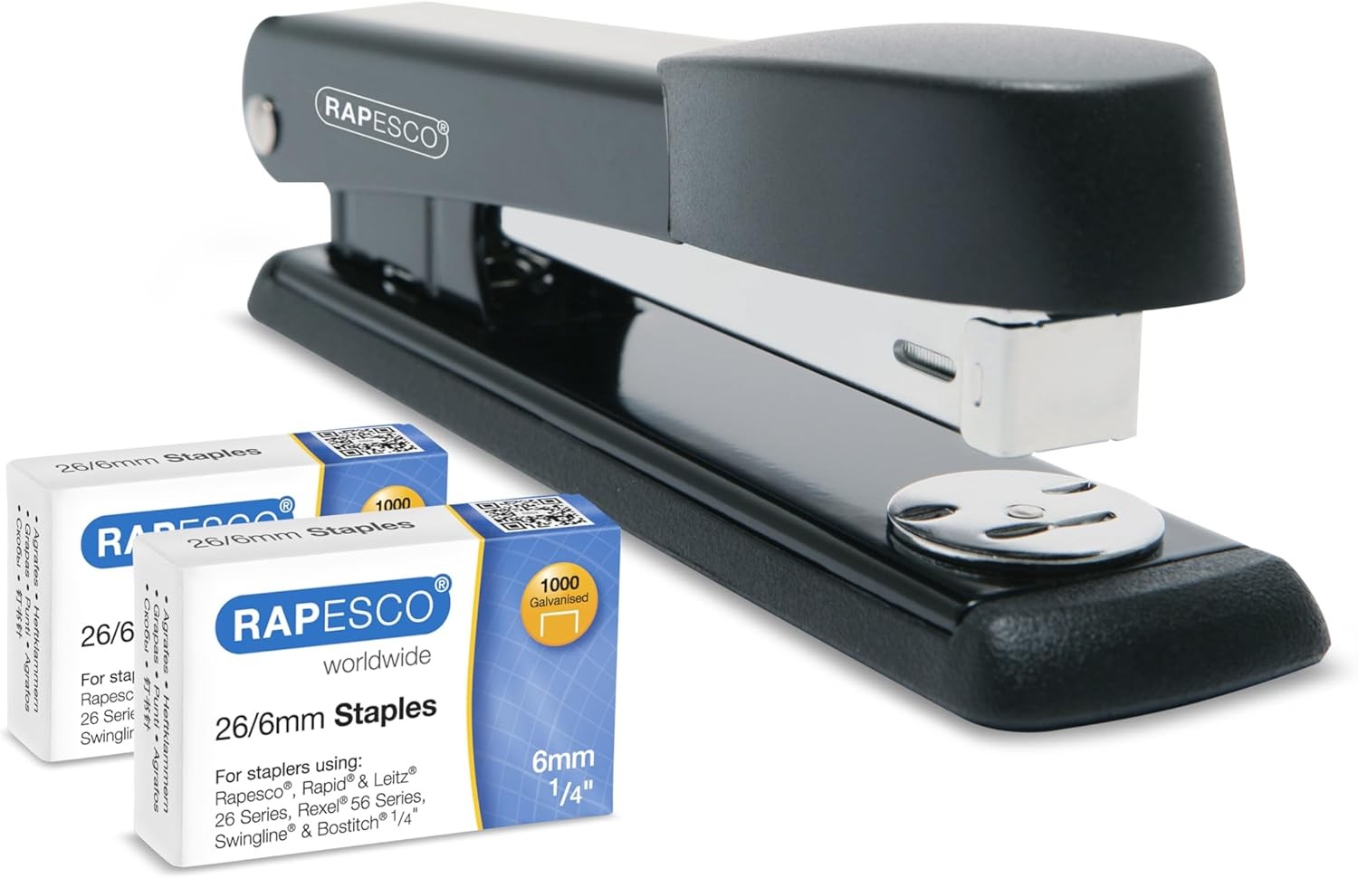 Rapesco 1602 Germ-Savvy Antibacterial Marlin Stapler, 25 Sheet Capacity and 200