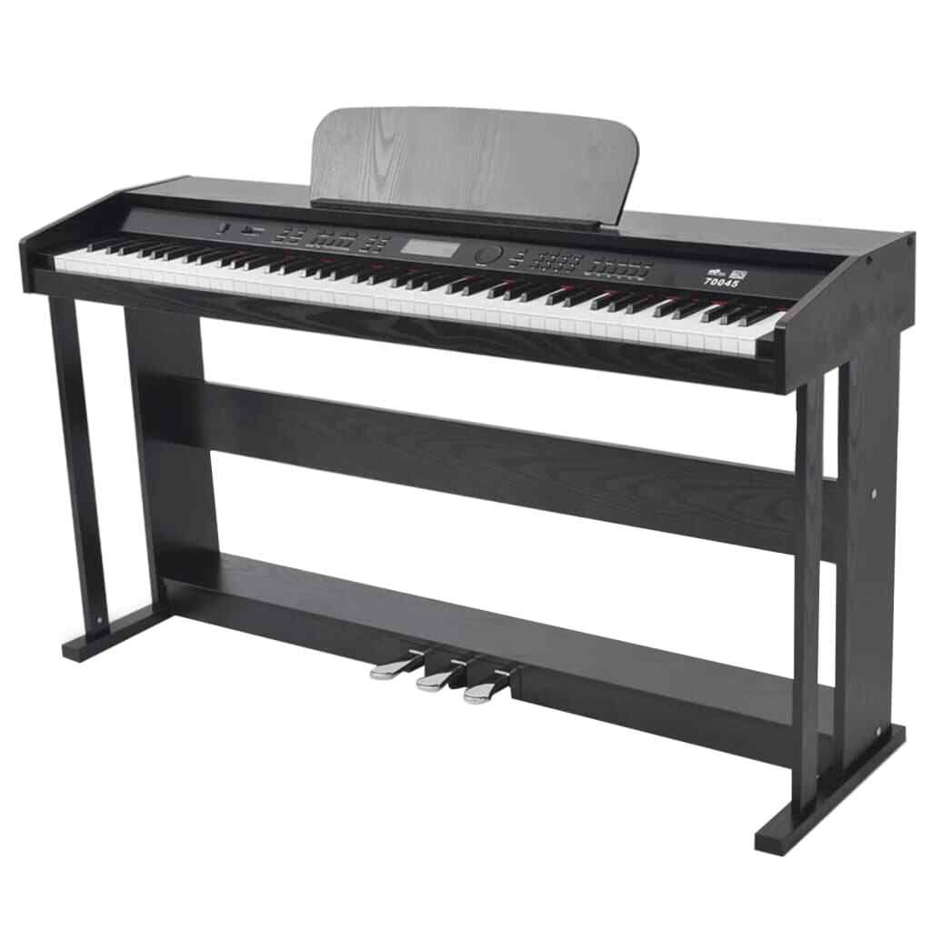 Piano numérique 88 touches avec pédales meuble noir gain de place
