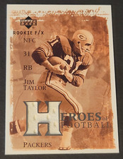 Jim Taylor 2002 UD Rookie F/X Heroes of Football GAME WORN Jersey Patch PACKERS