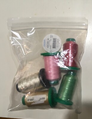 Serger Thread AMANN Group Isacord 40 Lot of 5 1094 yds per spool 100% Polyester