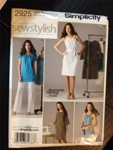 Simplicity Sewing Pattern 2925 Ladies / Misses Dress Tunic Size 6-14 Uncut - Picture 3 of 4