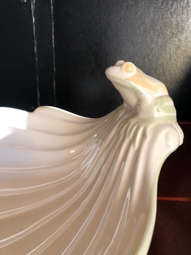 Lenox Bowl Garden Splendor Collection Leaf Frog Platter Centerpiece 17" L, $100 - Picture 4 of 10