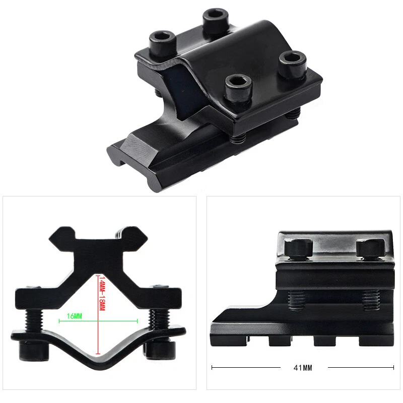 Barrel Mount Scope Rail Adapter for Flashlight Laser Sight With 20mm Rail Base - Image 4 of 4