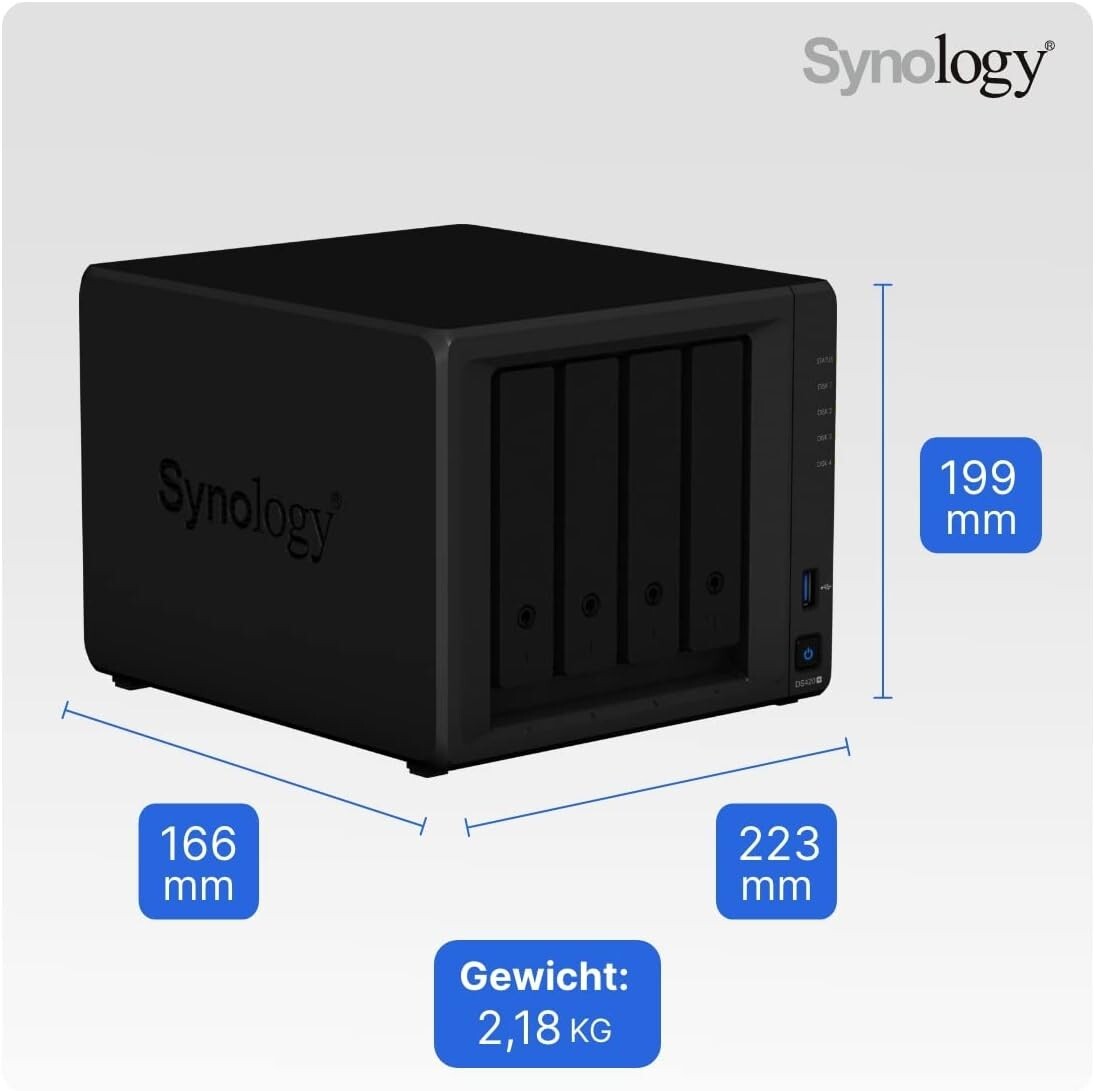 Synology DS420+ 48TB 4 Bay Desktop NAS Solution with 4x12TB Synology DS420+ 48TB 4 Bay Desktop NAS Solution with 4x12TB