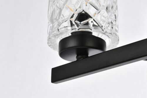 Wall Sconce Glass Shades Black Frame Dining Room Bedroom Bathroom Light Fixture - Picture 9 of 9