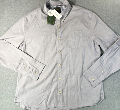 Jachs Heritage Oxford Shirt Long Sleeve Men's XXL Gray Casual Stretch NWT/New