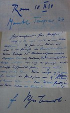 Theologian Ernst SCHUBERT (1876-1943): Letter ROME 1910 on Study Revolution 1848