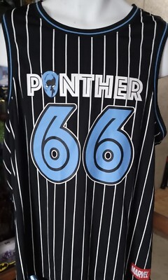 Black Panther Men's Size 2XL Basketball Jersey Marvel Comics #66