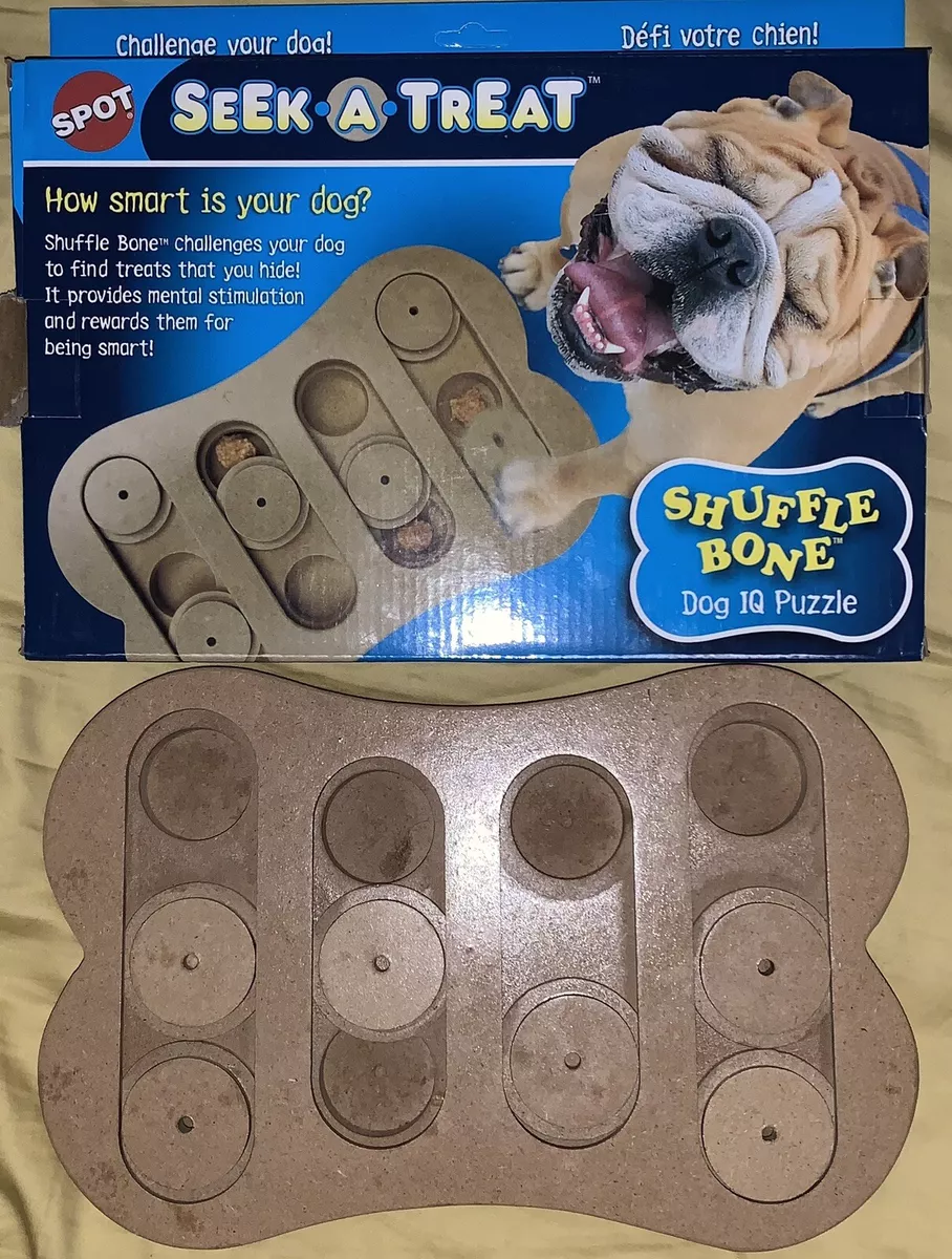 ETHICAL PET Seek-A-Treat Shuffle Bone Puzzle Dog Toy 