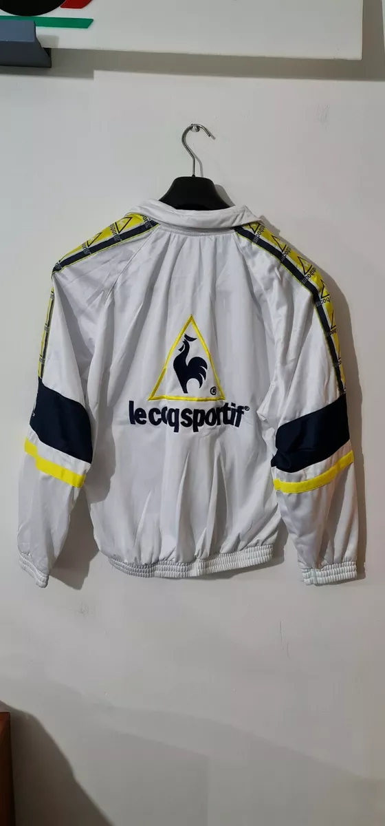 Tracksuit Top Le Coq Sportif White navy Small Vintage N.O.S