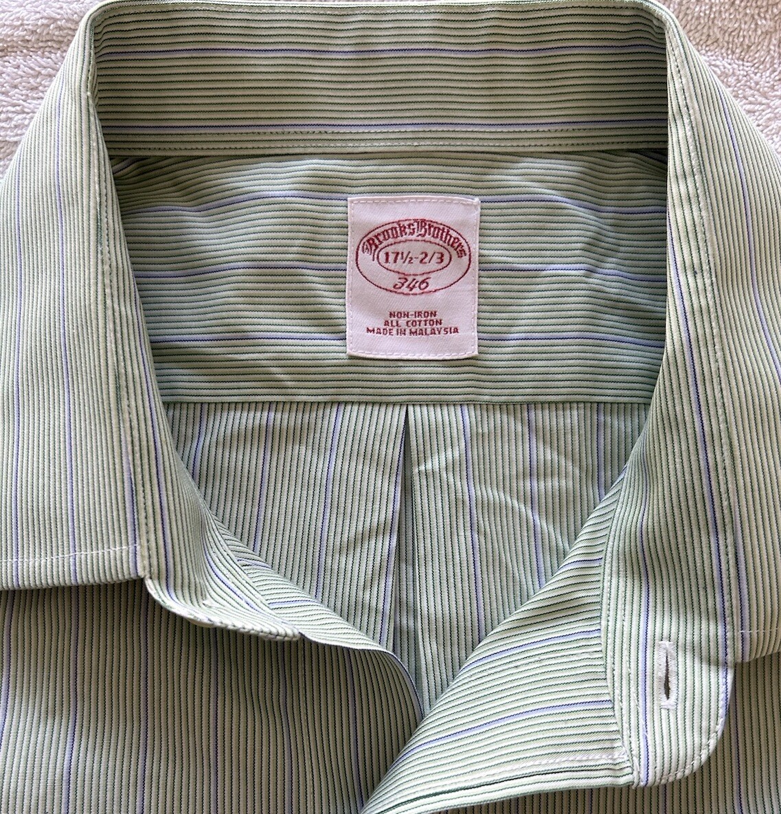 トップス 60s Brooks Brothers makers 346 BD shirt Vintage Brooks Brothers 346 men's Button Up Stripe 60s/70s SS