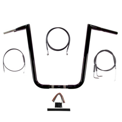 1 1/4'' BBlack 18'' Jarhead Ape Handlebar Kit 1990-1995 Harley-Davidson Softail