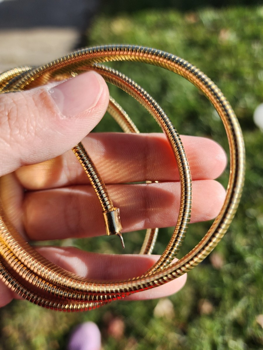 VTG 70s–80s Gold Snake Chain Belt Minimalist Modern Clasp Style 30\