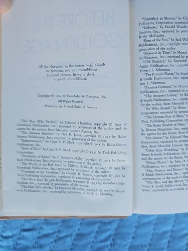 Before the Golden Age by Isaac Asimov Sci-fi Anthology 1974 Hardcover Book - Foto 7 di 10