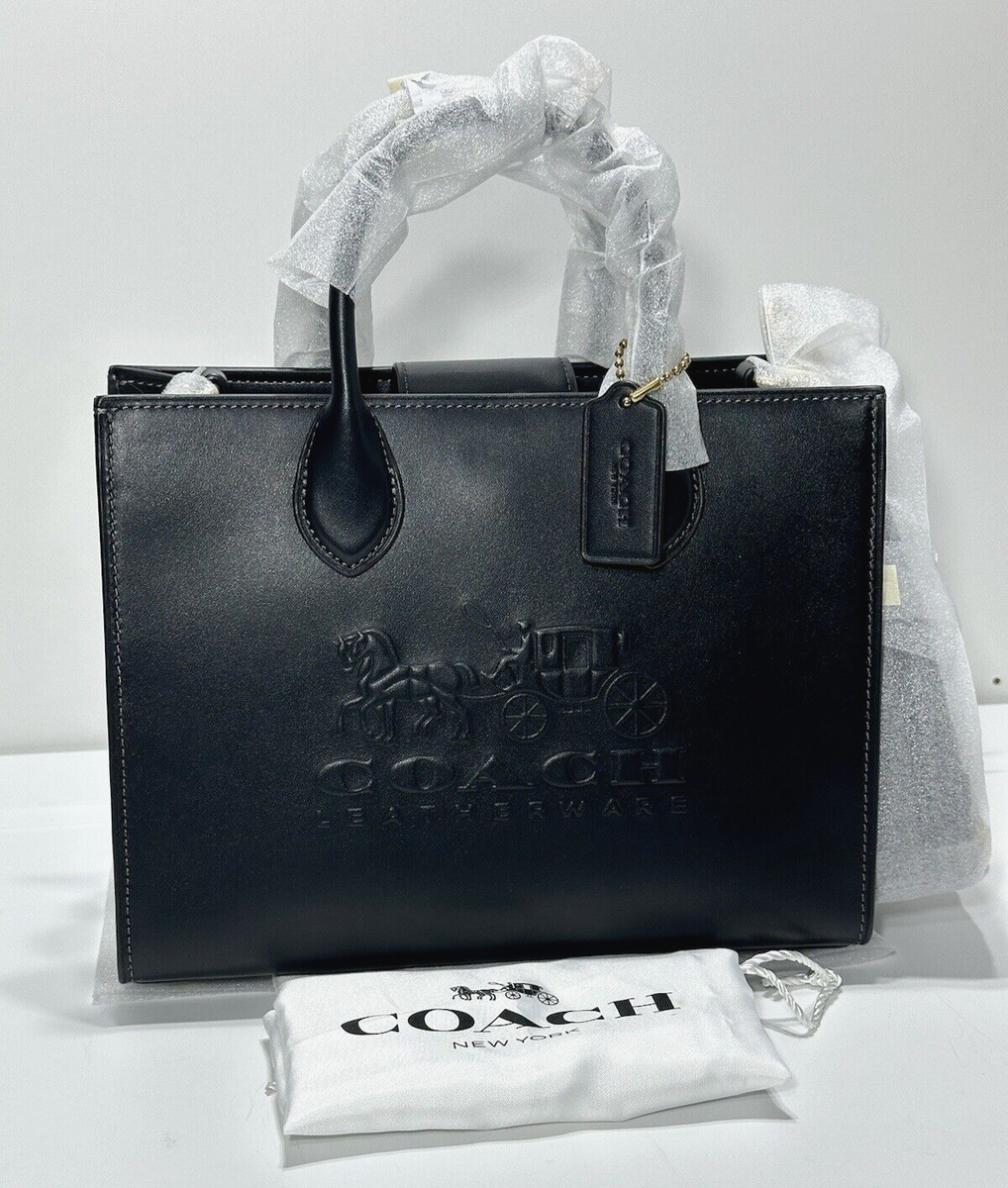 Coach Ace Tote Bag 26 Black Leather - Horse And Carriage Coach Ace Tote Bag 26 Black Leather - Horse And Carriage