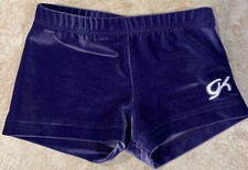 GK Gymnastics Shorts. Purple Velour Child M