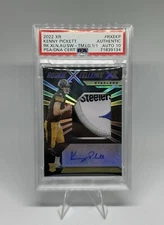 2022 Panini XR Kenny Pickett Rookie Xcellence Jumbo Logo Patch Auto *1/1* PSA 10