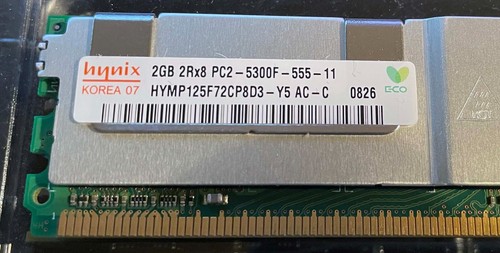 Hynix 2GB PC2-5300 DDR2-667 HYMP125F72CP8D3-Y5 Fully Buffered ECC RAM Memory - Picture 2 of 3