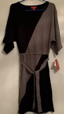 women sweater  dress size M Black and Grey brand signature by Sangrie Brand new