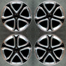Ford Edge Compatible Replica Polished w/ Black Pockets 22" Wheel Set 2011 to 201