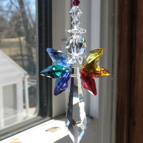 Rainbow Angel Crystal Beads Suncatcher Pendants Window Hanging Decor Ornament - Picture 3 of 9