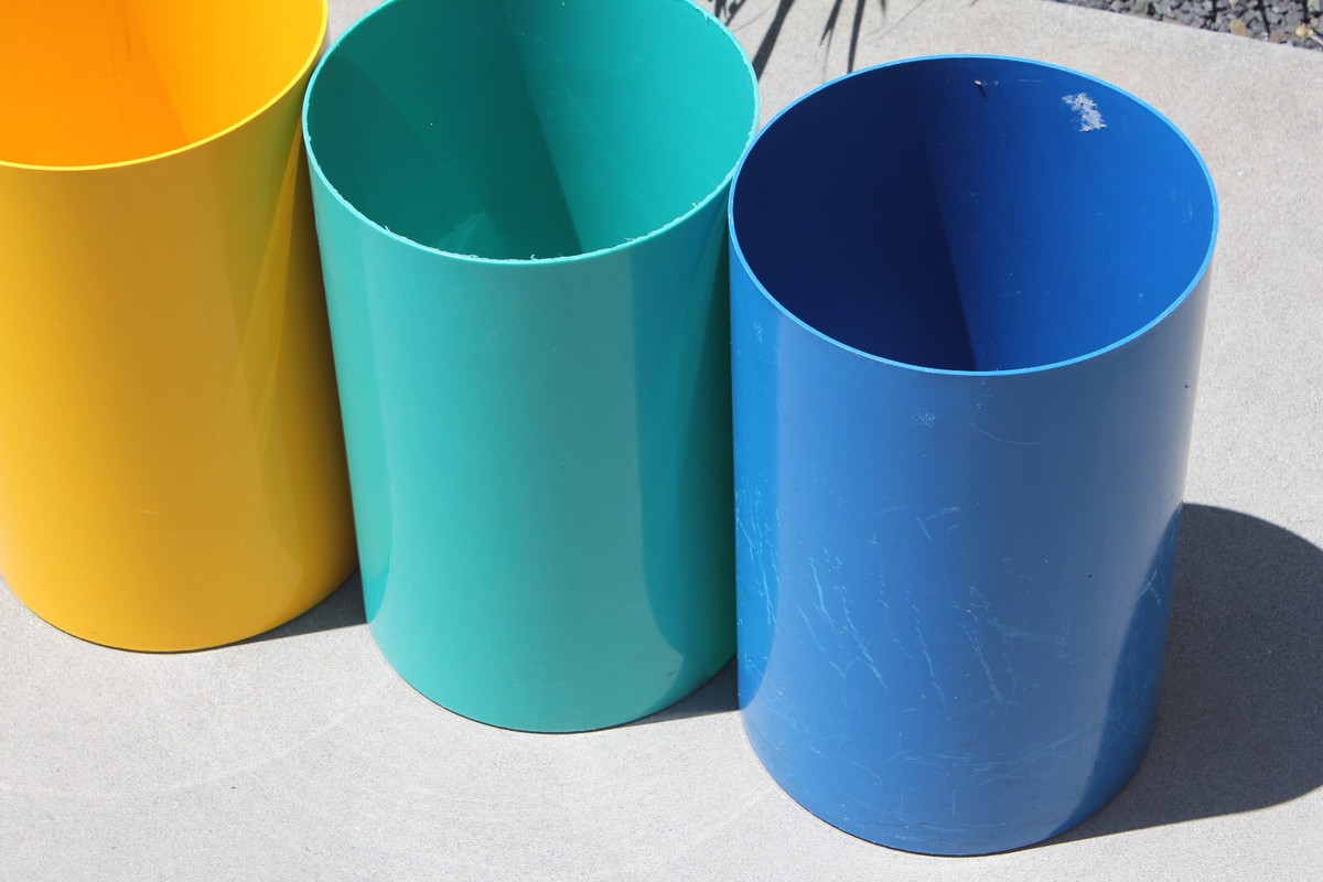 Kartell”Waste Basket スペースエイジ Vintage Kartell Space Age Trash Can Mod Black Tall Waste