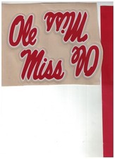 Ole Miss Rebels Full Size Football Helmet Decals with Stripe  Bumpers 20 Mil